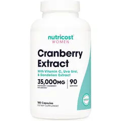 NUTRICOST - Cranberry Con vitamina C Uva Ursi 180 capsulas