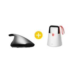 DEERMA - Aspiradora de Mano Anti-Ácaros EX919 + Removedor de Pelusa Portátil Inalámbrico MQ600