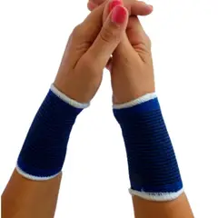 GENERICO - Muñequera Elástica de Soporte para Entrenamiento Azul