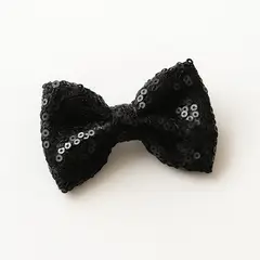 LE PETIT COMPANY - Gancho Lazo Niña Cabello Lentejuelas - Negro