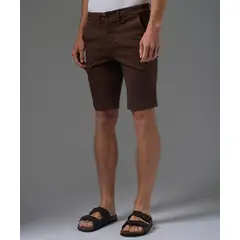 MBO - Bermuda Hombre Drill Sobreteñida Marron