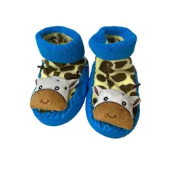 GENERICO - Zapamedias Bebé Antideslizantes con muñequito y sonaja niño