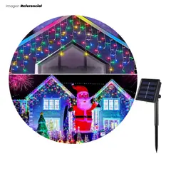 GENERICO - Luces Navideñas Multicolor Cascada LED Solar