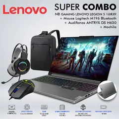 LENOVO - LAPTOP GAMING LEGION 5 16IRX9 CORE i9 14900HX MEMORIA 16GB DISCO 512GB SSD M2