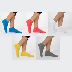 LANCASTER - PACK DE 5 MEDIAS DEPORTIVAS ALGODÓN VENTILACIÓN EMPEINE MUJER