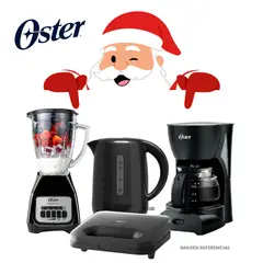 OSTER - Combo4 Dark Licuadora + Hervidor + Cafetera + Sandwichera