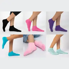 LANCASTER - PACK DE 6 MEDIAS DEPORTIVAS ALGODÓN VENTILACIÓN EMPEINE MUJER