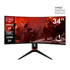 TEROS - Monitor TE-3412G gaming 34 pulgadas curvo UltraWide 180Hz 1ms