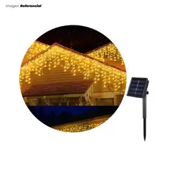 GENERICO - Luces Navideñas Multicolor Luces Cascada Solar 500 LED
