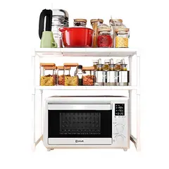 GENERICO - Organizador Resistente de Microondas 2 Niveles Blanco