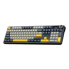 AULA - TECLADO F108 PRO MECANICO GRIS NEGRO AMARILLO INGLES