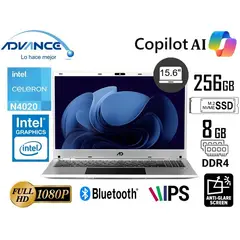 ADVANCE - NOTEBOOK 15.6 CELERON N4020 8GB 256GB - GRIS + BOLSO