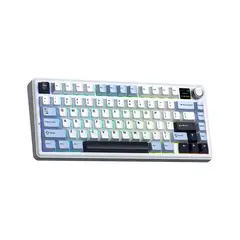 AULA - TECLADO F75 MAX MECANICO RGB WHITE BLACK
