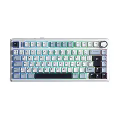 AULA - TECLADO F75 RGB INALAMBRICO MECANICO SW-GREEN RGB BLANCO NEGRO