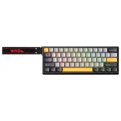 AULA - Teclado Mecánico WIN60HE MAX 60% Switch Magnético RGB Cableado BLACK GREY YELLOW