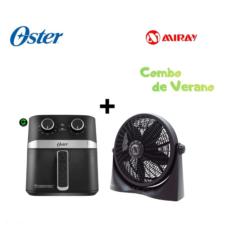 Combo Freidora De Aire 4L Manual + Ventilador Miray