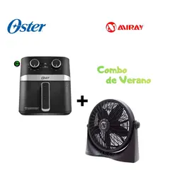 OSTER - Combo Freidora de aire 4L y Ventilador Miray