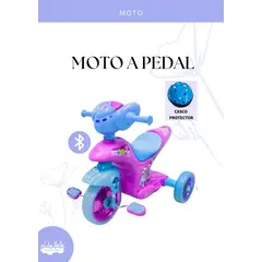 OKA - Moto a pedal + Casco - LILA Y CELESTE