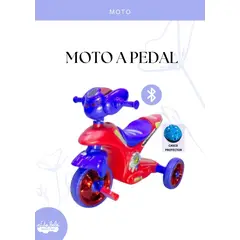 OKA - Moto a pedal + Casco - AZUL Y ROJO