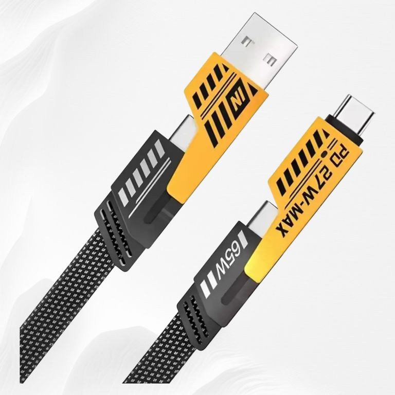 Cable para Carga Rápida y Transmisión de Datos 4 en 1 65W