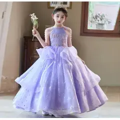 GENERICO - Vestido Niña Princesa Pedrería Lila Talla 10