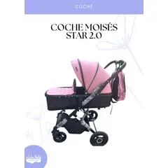 EBABY - Coche moisés Saturno de bebé color rosado