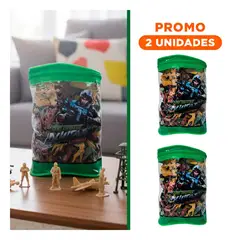 GENERICO - Pack2 Mini Soldados en Bolsa con Cierre para Niños en Multicolor