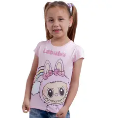 TEXTILES ARVAL - Polo Manga Corta Niña  Rosado Algodón