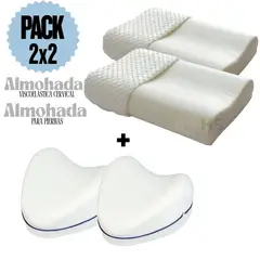 OEM - Almohadas Cervical x2 uni + Almohada de Piernas x2 uni