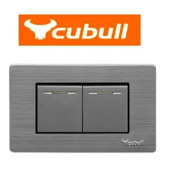 CUBULL - INTERRUPTOR DOBLE COLOR GRIS MARCA MODELO A5-007