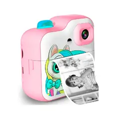 GENERICO - Cámara Digital Infantil Diseño Unicornio rosado con 3 rollos