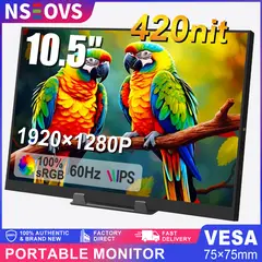 NO LOGO - NSEOVS Monitor Portátil de 10.5" 1080p 420nit 100% sRGB 1920*1080 60Hz