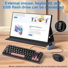 NO LOGO - NSEOVS Monitor Portátil de 18.5" 120Hz, 1080P 100% sRGB 1920× 1080 USB Ratón disponible