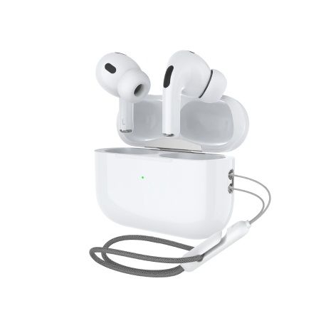 Audífono Bluetooth 5.3 Air 6 Pro / ANC/ ENC Con Carga Inalámbrica Blanco