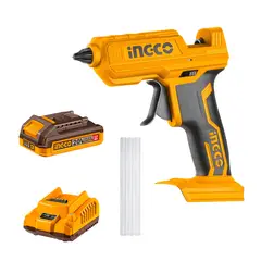 INGCO - Pistola De Silicona Inalámbrica 20v Con Batcarg -