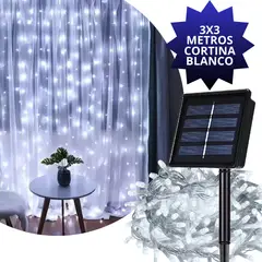 GENERICO - Luces Tipo Cortina LED 3X3 M Blanco