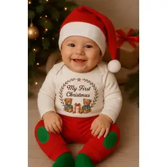 GENERICO - Body Bebé Niño Algodón Navidad Cicciobello