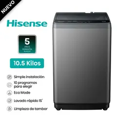 HISENSE - Lavadora Carga Superior Automática 10kg WT1D1030UT