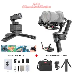 ZHIYUN - Gimbal Estabilizador Weebill 2 PRO - Soprota 4 Kg + Cámara FEIYU - POCKET 3