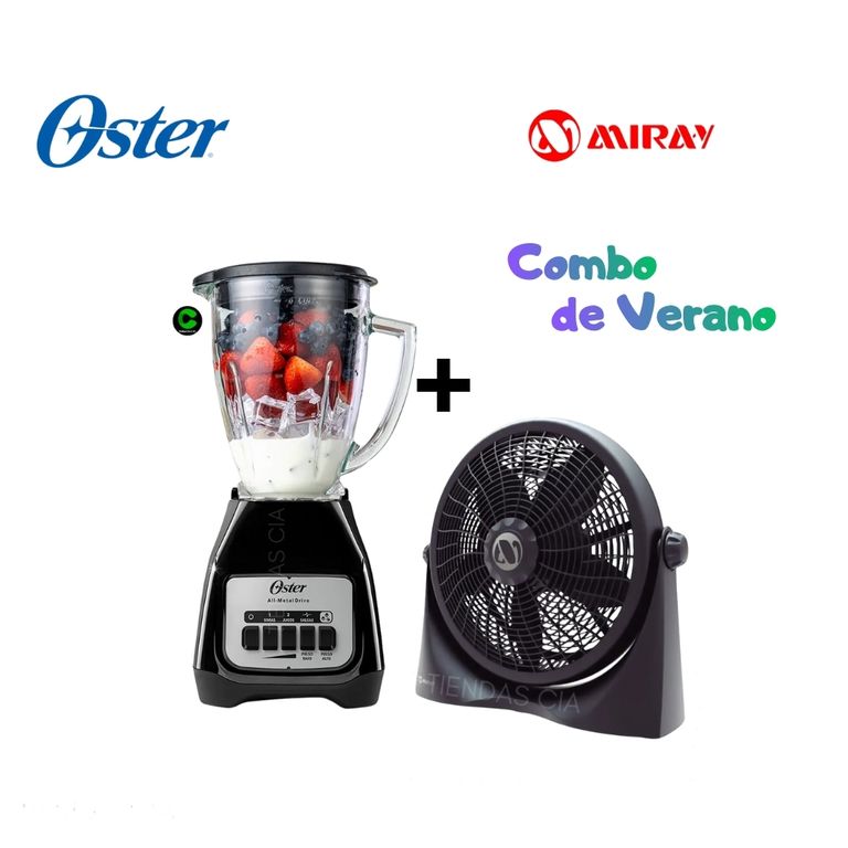 Combo Licuadora 2 velocidades + Ventilador Miray