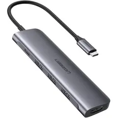 UGREEN - Hub USB-C 5 en 1 (Modelo 50209) – HDMI 4K, 3 Puertos USB 3.0, Carga PD