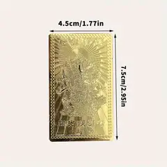 GENERICO - Amuleto Feng Shui de los Cinco Dioses Talismán de Prosperidad y Suerte en Latón