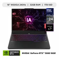 LENOVO - Laptop Gamer Legion Pro 7 Core Ultra 9 275HX, 32GB, 1TB, RTX 5080 16GB, 16" WQXGA OLED, W11