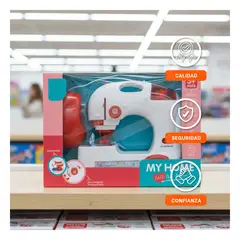 GENERICO - Maquina de Coser de Juguete Blanco y Rosado para Mini Costureras