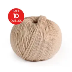 MICHELL - Lana 100% Baby Alpaca Indiecita DK Pack x10 Ovillos Camel Claro 202
