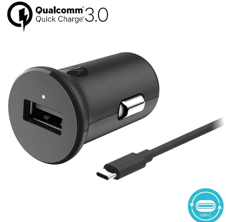Cargador Auto TurboPower 18W QC3.0 USB Carga Rápida QUALCOM QUICK CHARGER 3.0 ANDROID IOS