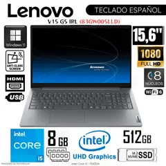 LENOVO - Laptop V15 G5 IRL Intel Core i5-13420H 8GB RAM 512GB SSD 15.6" FHD Win11- 83GW005LLD