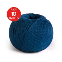 MICHELL - Lana 100% Baby Alpaca Indiecita DK – Pack x10 Ovillos – Azul (AZ1654)
