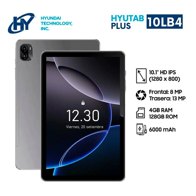 HYTAB PLUS 10LB4 4G LTE 4GB RAM 128GB 10 pulg. Gris
