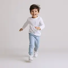 LE PETIT COMPANY - Jogger Buzo Denim Niño Niña Afranelado - 100% algodón